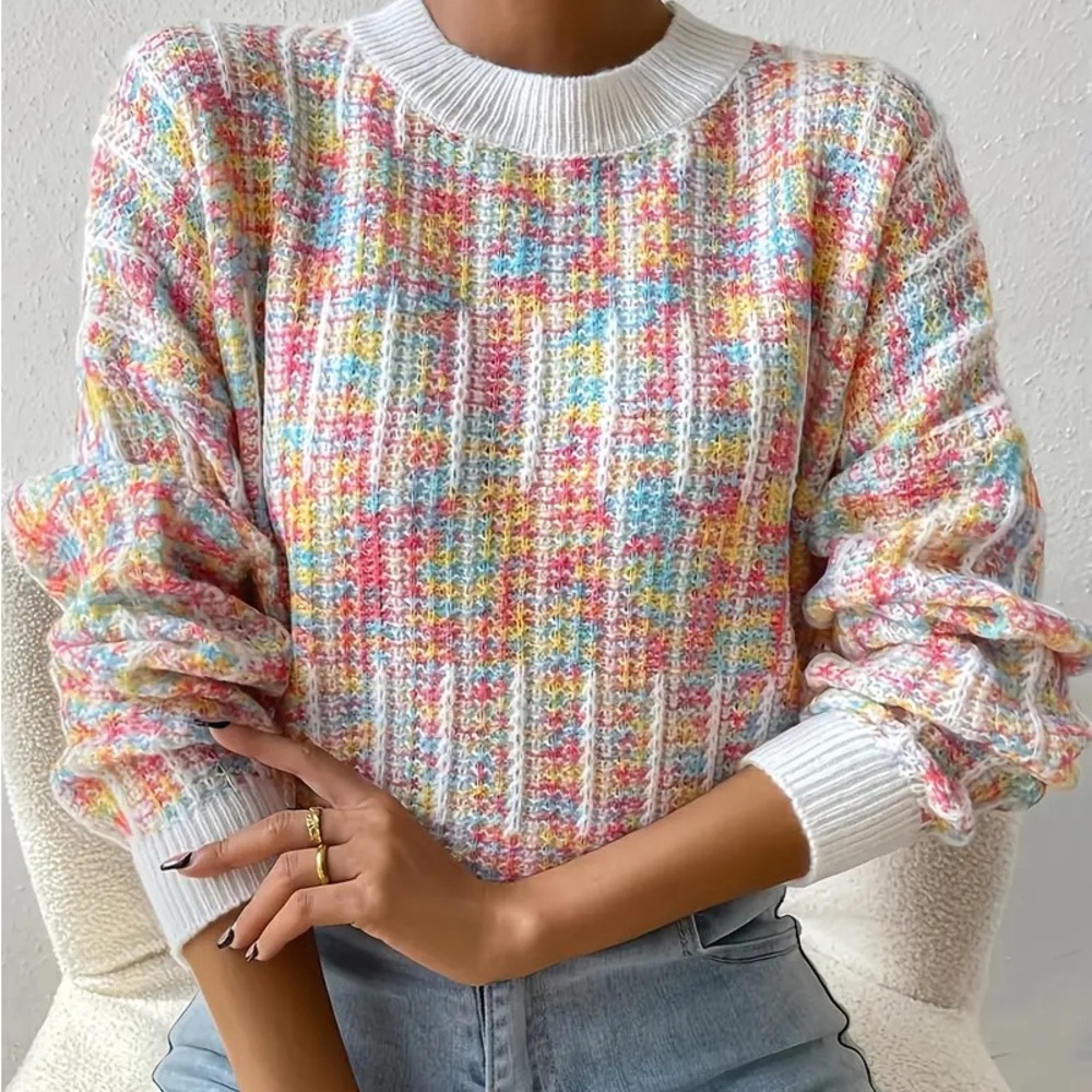 Multicolor Knit Women's Sweater